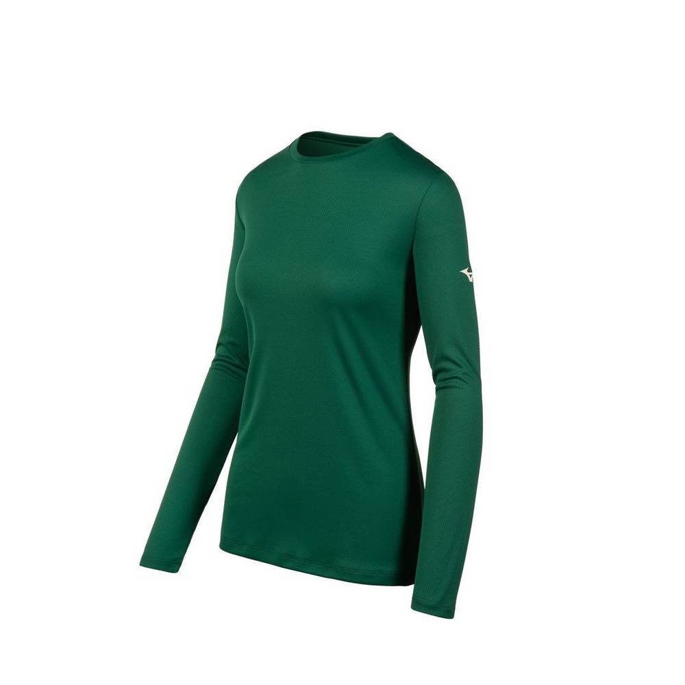 Maglietta Mizuno Long Sleeve Donna - Verdi - 45783-BYPC